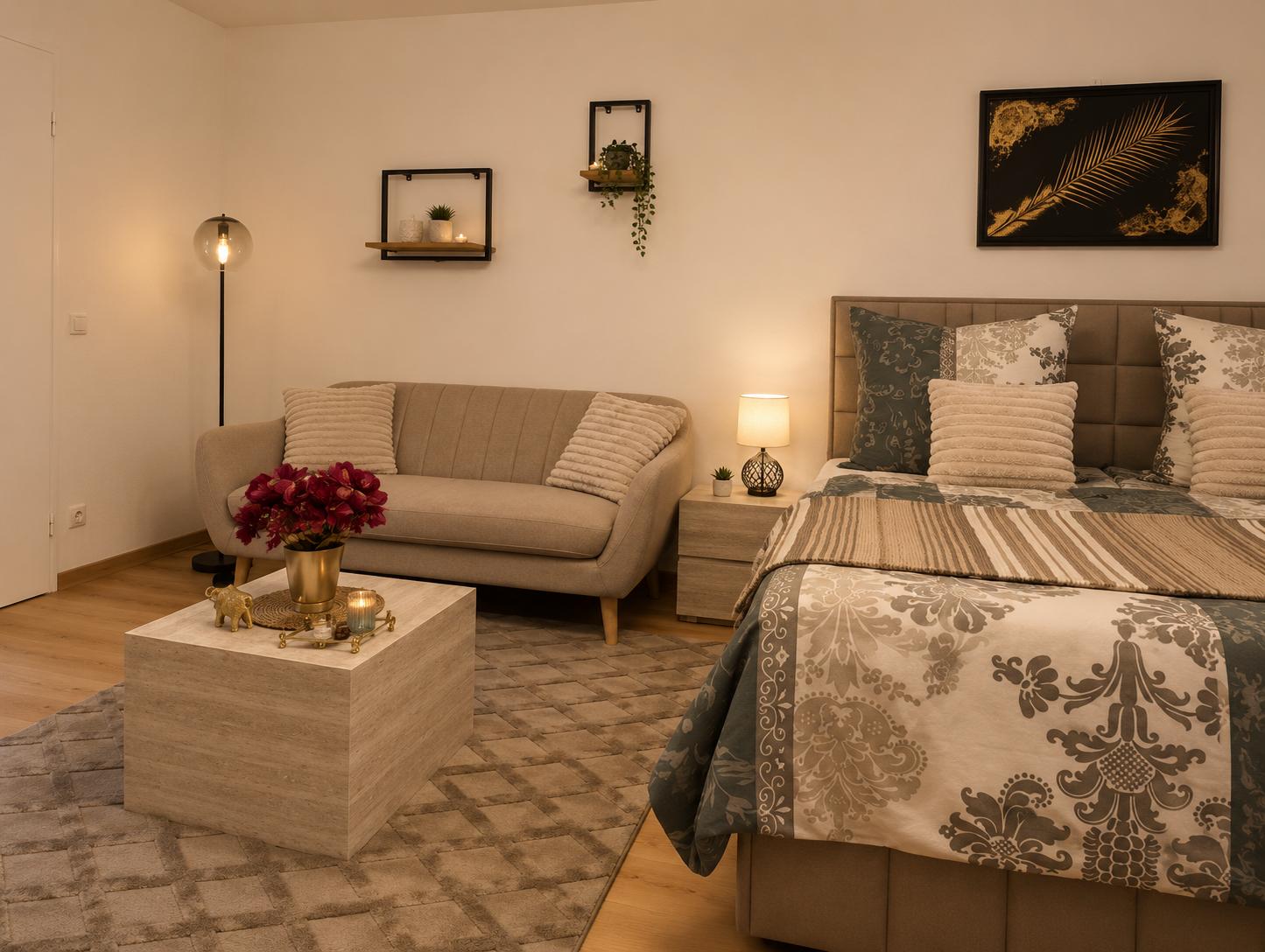 Ferienwohnung Aggelina – Wohn- und Schlafraum