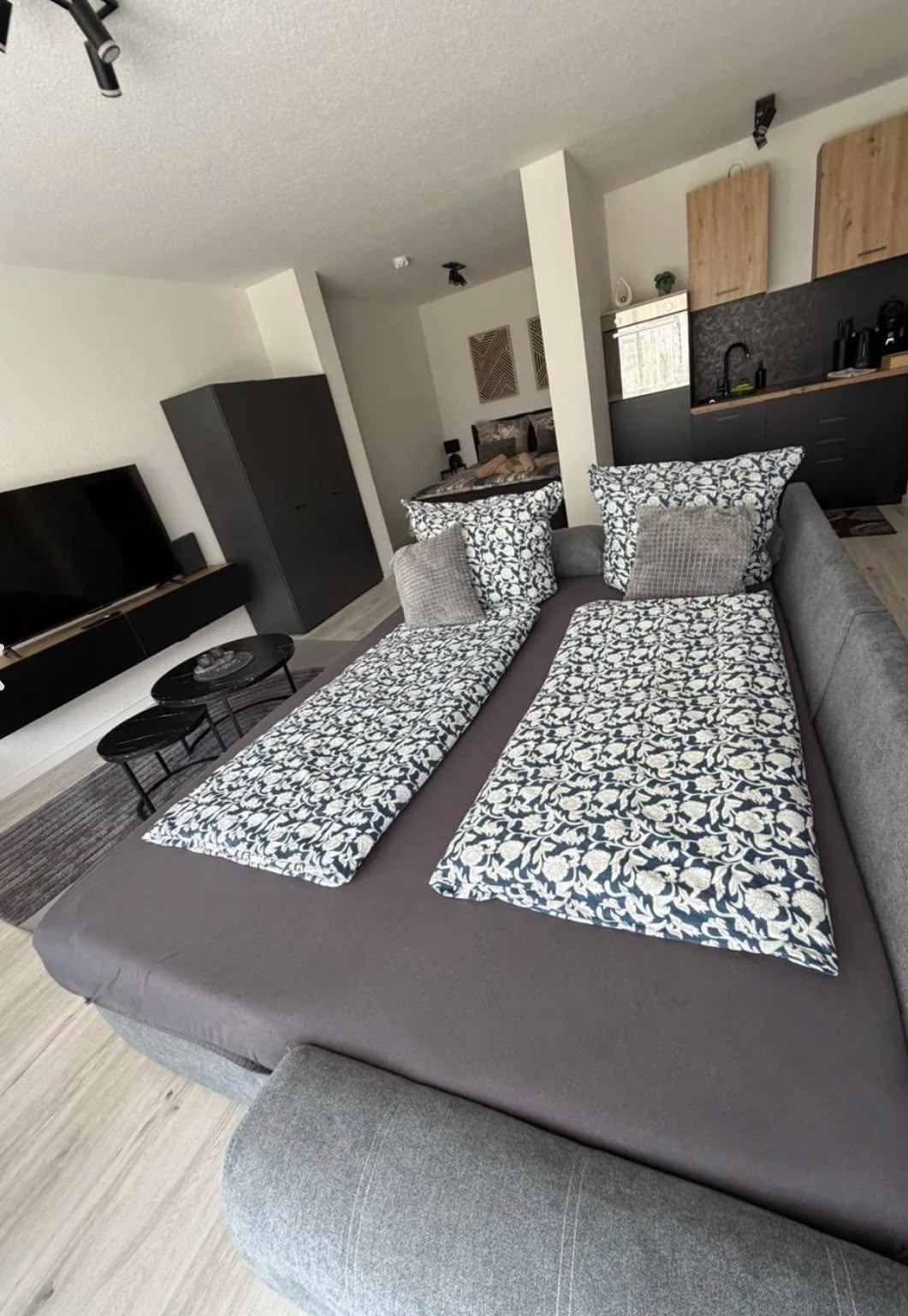Ferienwohnung Evelina – Ausgezogenes Schlafsofa