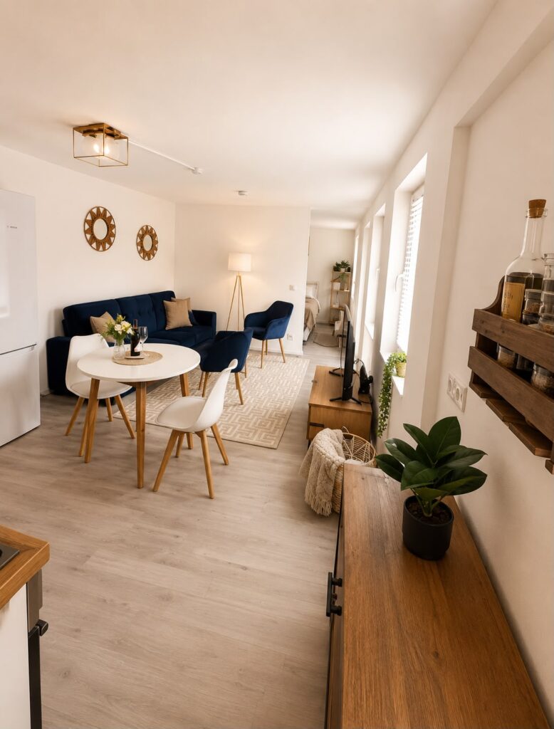 Ferienwohnung Niki – Wohn- und Essbereich